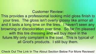 Griot's Garage 11044 Long Lasting Tire Dressing - 16 oz. Review