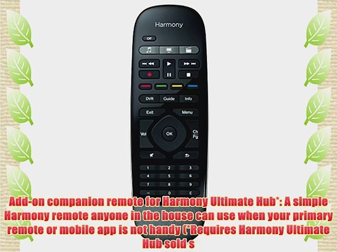 Logitech Harmony Smart Control Add-On Companion Remote for Harmony Ultimate Hub (915-000245)