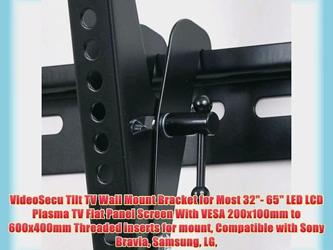 VideoSecu Tilt TV Wall Mount Bracket for Most 32- 65 LED LCD Plasma TV Flat Panel Screen With