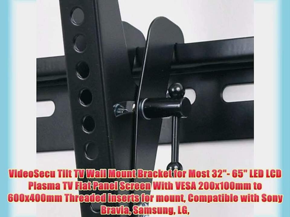 VideoSecu Tilt TV Wall Mount Bracket for Most 32- 65 LED LCD Plasma TV Flat Panel Screen With