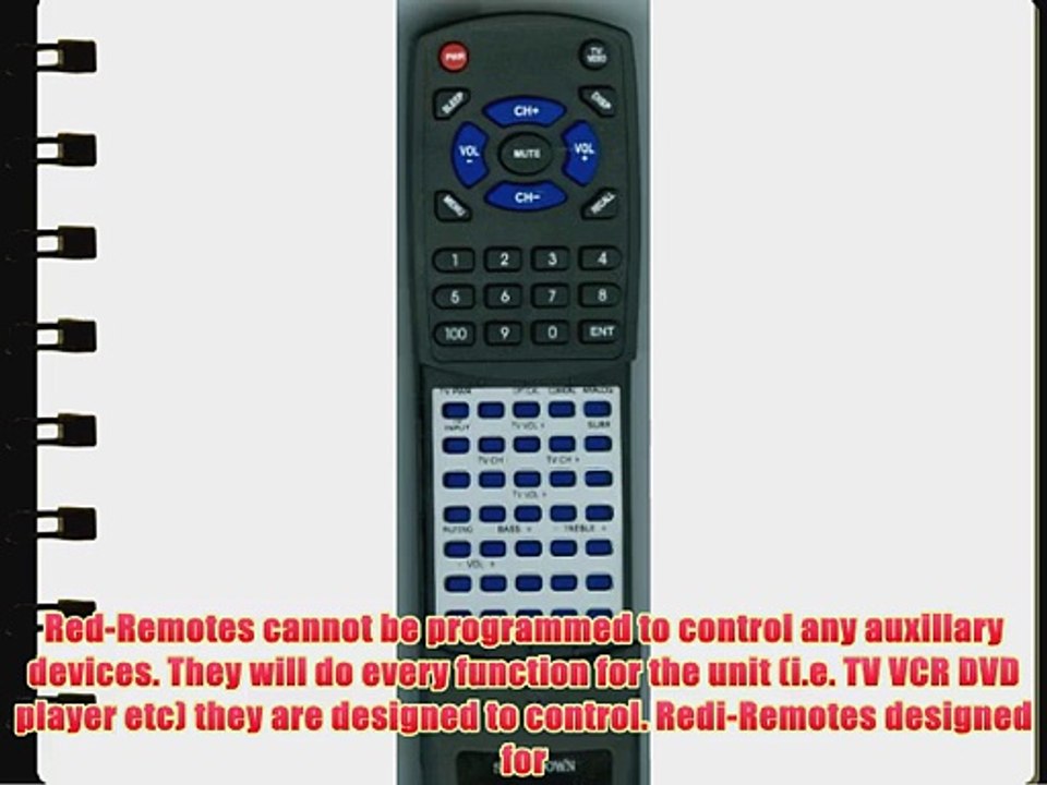 SONY Replacement Remote Control for HTCT60 149054113 RMANU159