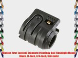 Mission First Tactical Standard Picatinny Rail Flashlight Mount Black (1-Inch 3/4-Inch 5/8-Inch)