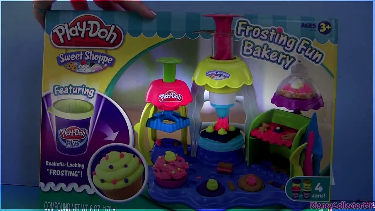 Play Doh Frosting Fun Bakery Playset Mold & Bake Cupcakes With Cake Station Sweet Shoppe play-doh