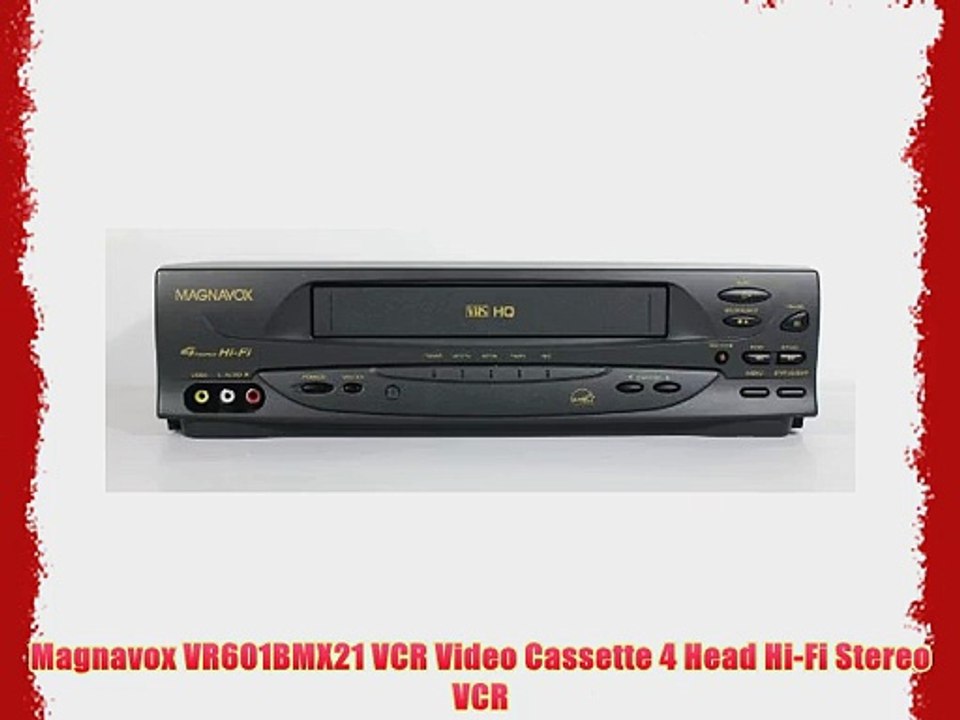 Magnavox VR601BMX21 VCR Video Cassette 4 Head Hi-Fi Stereo VCR