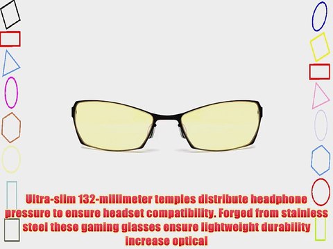 Gunnar Optiks SCO-04301 SteelSeries Scope Full Rim Advanced Video Gaming Glasses with Amber