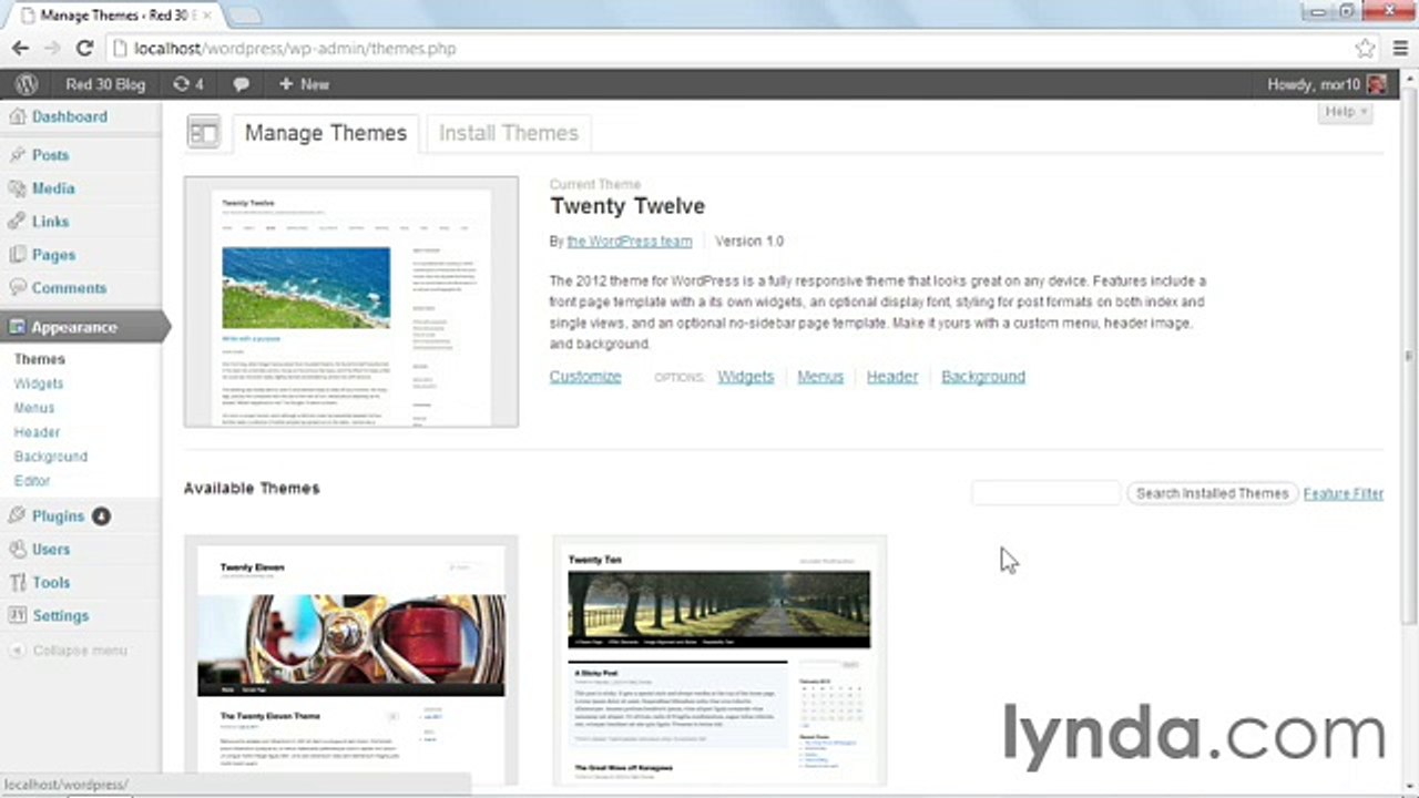 WordPress 3 Building Child Themes lecture 6 creating