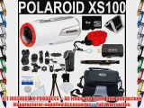 Polaroid XS100 Extreme Edition HD 1080p 16MP Waterproof Sports Action Video Camera with Helmet