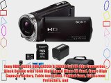 Sony HDR-CX330 HDR-CX330/B CX330 Full HD 60p Camcorder - Black Bundle with 16GB High Speed