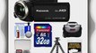 Panasonic HC-V550K HD Wi-Fi Video Camera Camcorder with 32GB Card   Case   Flex Tripod   Accessory