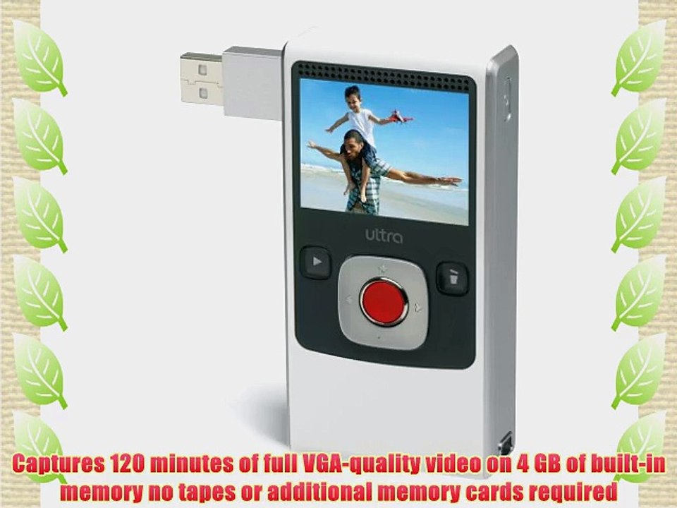 Flip Ultra Video Camera - White 4 GB 2 Hours (2nd Generation)