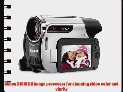 Canon ZR960 MiniDV Camcorder w/41x Advanced Zoom - 2009 MODEL