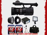 Panasonic AG-AC90 HD Camcorder   LED Light   Case     Battery   Wide Angle
