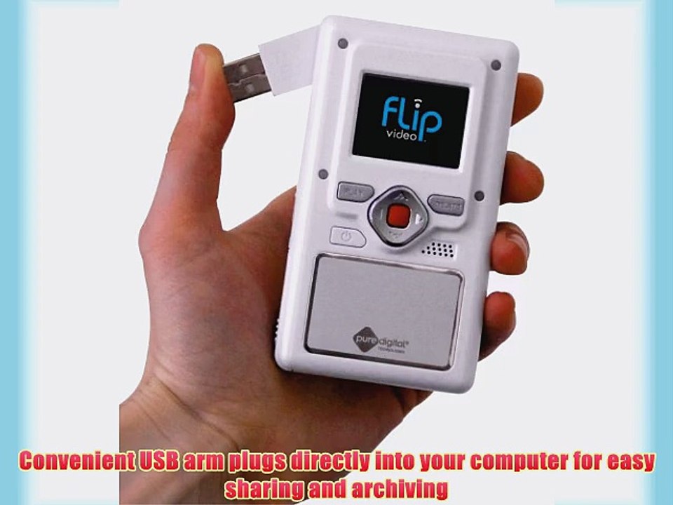 Flip Video Camcorder: 30-Minutes (White)