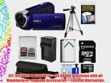 Sony Handycam HDR-CX240 1080p Full HD Video Camera Camcorder (Blue) with 32GB Card   Battery