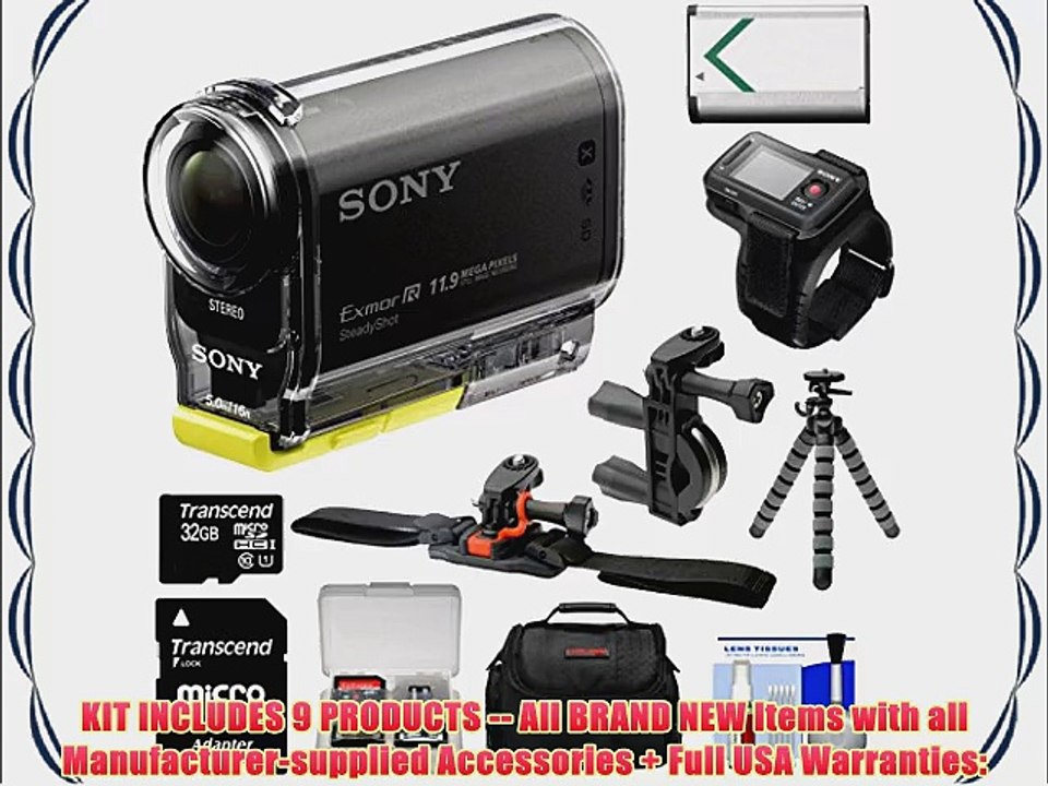 Sony Action Cam HDR-AS30V 1080p Wi-Fi HD Video Camera Camcorder with RM-LVR1 Live View Remote