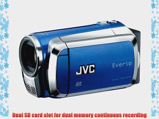 JVC Everio GZ-MS120 Dual Flash Camcorder (Blue)