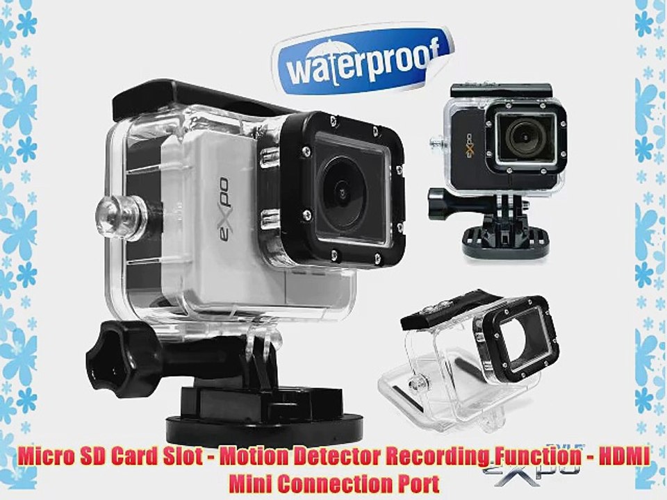 Pyle PSCHD90BK eXpo Hi-Res Mini Action Video Camera with 20 Mega Pixel Camera 2-Inch LCD Screen