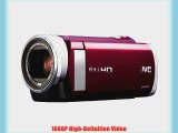 JVC 1.5-Megapixel 1080P High-Definition Everio Digital Video Camera (Red) GZE200RUS