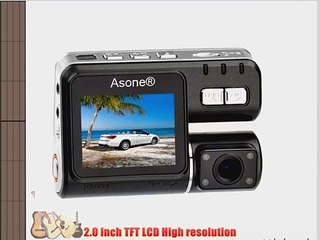 Video herunterladen: Asone? NEW Dual Lens Hd 720p Car Cam Ir LED G Sensor Video Camera Recorder Camcorder DVR With