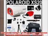 Polaroid XS20 HD 720p 5MP Waterproof Sports Action Camera with 8 LEDs with Helmet