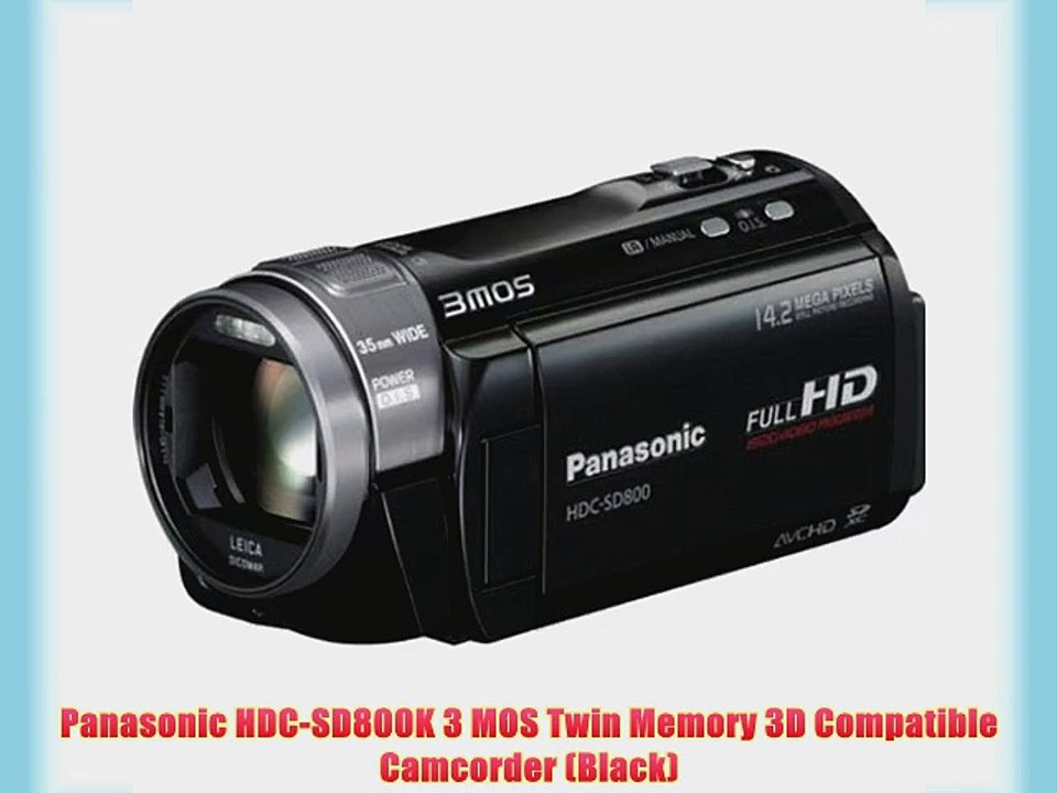 Panasonic HDC-SD800K 3 MOS Twin Memory 3D Compatible Camcorder (Black)