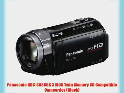 Panasonic HDC-SD800K 3 MOS Twin Memory 3D Compatible Camcorder (Black)
