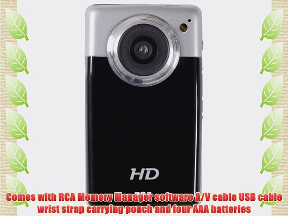 RCA EZ3100 High Definition Digital Camcorder with 2x Digital Zoom 2-Inch LCD Screen Black