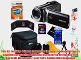 Samsung HMX-F90 Black Camcorder with 2.7 LCD Screen and HD Video Recording (Import)   7pc Bundle