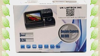 LIMTECH? 1080P Dual Lens IR Night Vision Car DVR Camera Dash Cam Video Recorder Motion Detection