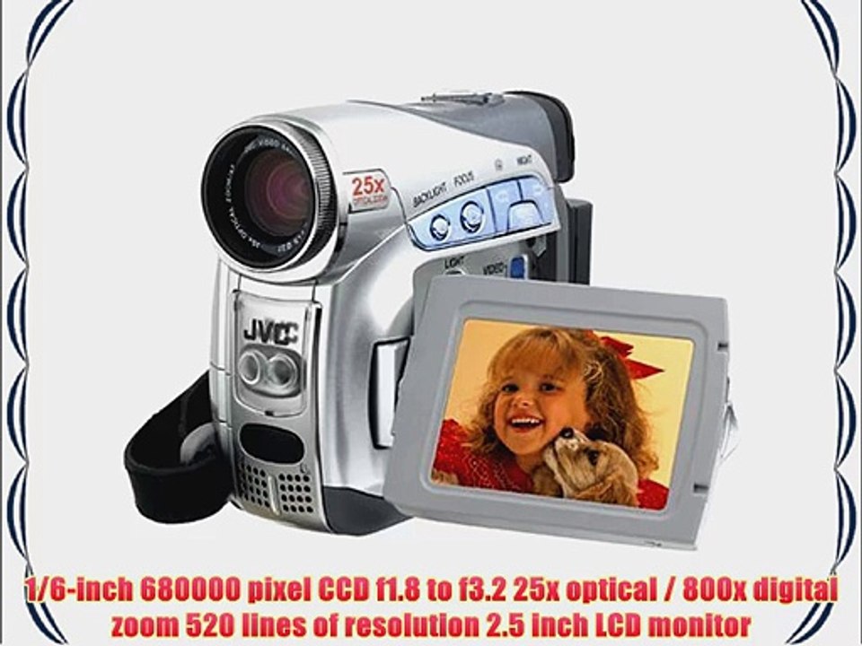 JVC GR-D295U Hi-Band MiniDV Camcorder w/25x Optical Zoom
