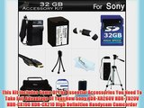 32GB Accessory Kit For Sony HDR-XR260V HDR-TD20V HDR-CX190 HDR-CX210 High Definition Handycam