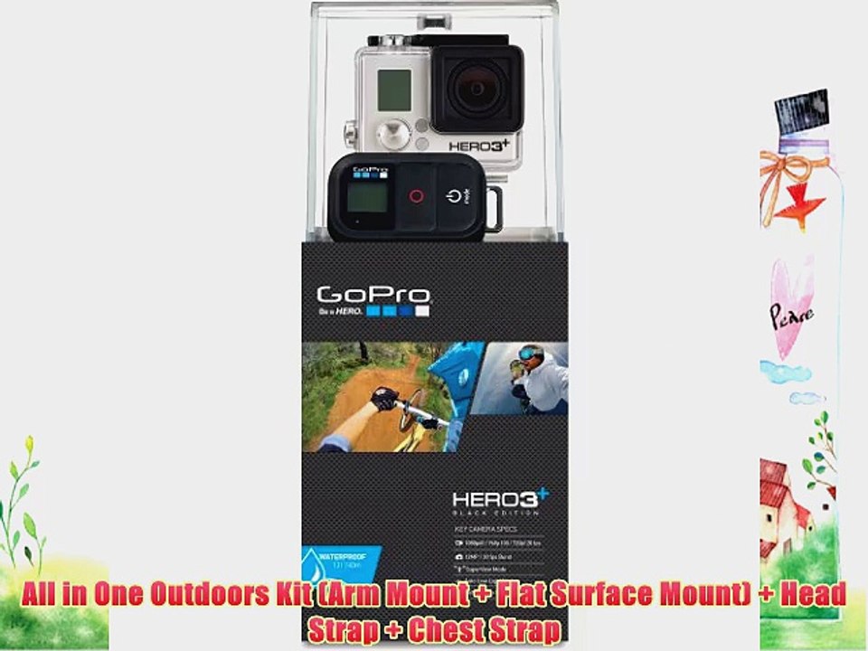 GoPro HERO3  Black Edition Camera Kit   All in One Outdoors Kit (Arm Mount   Flat Surface Mount).