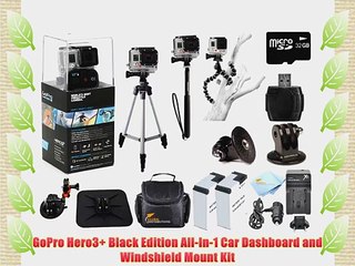 GoPro Hero3  Black Edition Pro Car Mount Kit: Kit Includes Dashboard Mount   Windshield Mount