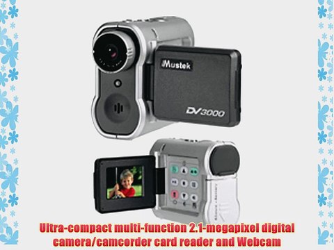 Mustek DV3000 Multi-Function Digital Video Camera w/1.5-inch LCD and 2x Digital Zoom
