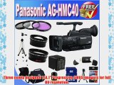 Panasonic Professional AG-HMC40 AVCHD Camcorder with 10.6 MP Still and 12x Optical Zoom   Extended