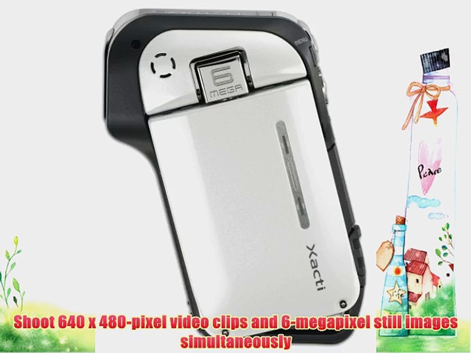 Sanyo Xacti VPC-E1 6MP Waterproof MPEG4 Camcorder with 5x Optical Zoom (White)