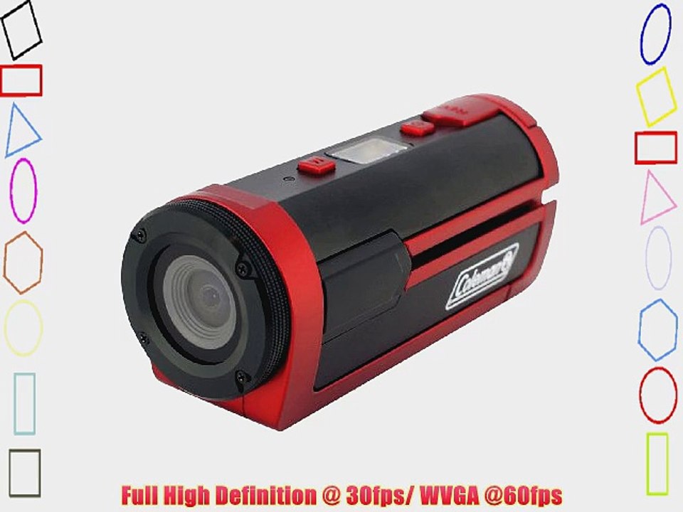 Coleman CSXSWP-R Xtreme Sports Waterproof 1080p HD Digital Helmet Wearable Video Camcorder