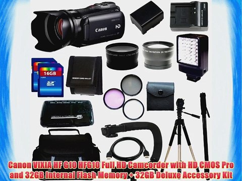 Canon VIXIA HF G10 HFG10 Full HD Camcorder with HD CMOS Pro and 32GB Internal Flash Memory