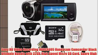 Sony HD Video Recording HDRCX405 Handycam Camcorder Black Ultimate Bundle with 32GB High Speed