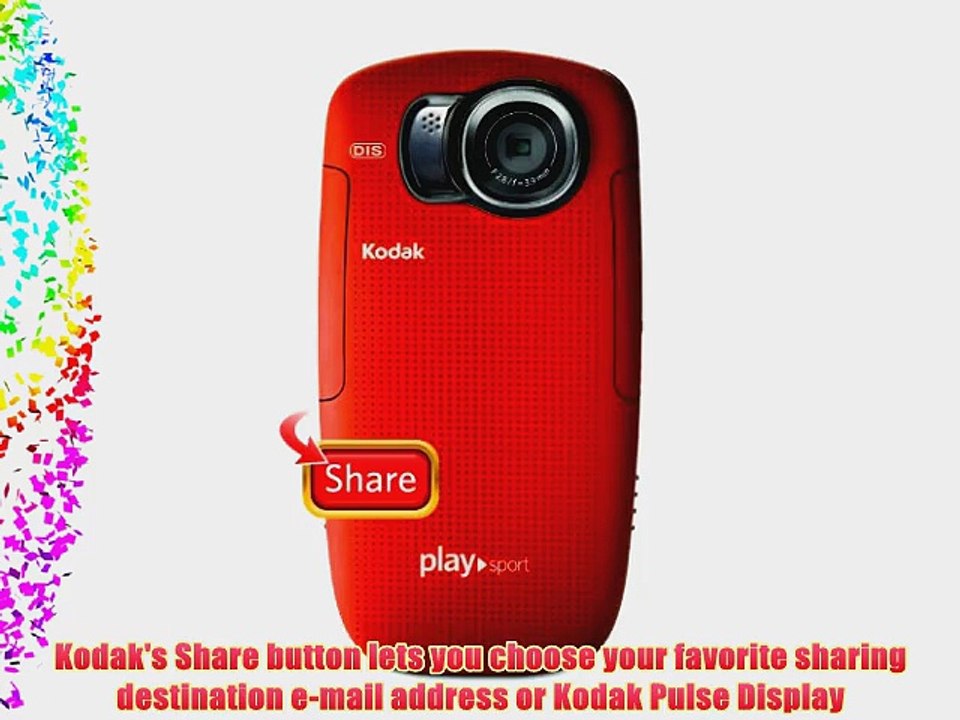 Kodak PlaySport (Zx5) HD Waterproof Pocket Video Camera - Red  (2nd Generation)