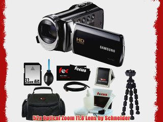 Samsung HMX-F90 5MP HD Camcorder in Black with 32GB Deluxe Accessory Kit