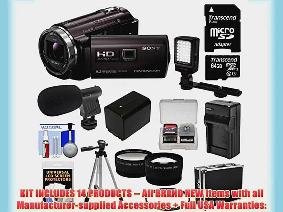 Sony Handycam HDR-PJ540 32GB 1080p HD Video Camera Camcorder with Projector with 64GB Card