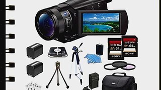 Sony FDRAX100/B FDR-AX100 FDRAX100 AX100 4K Video Camera w/ 3.5-Inch LCD (Black) Bundle w/