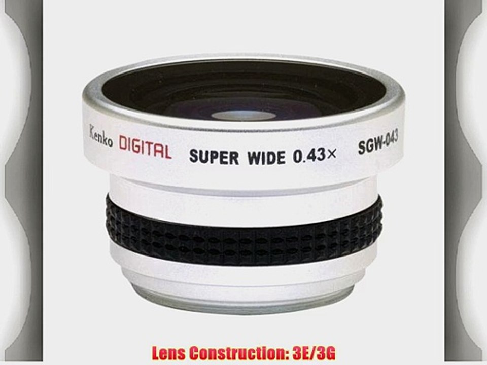 Kenko 0.43X Fisheye Super Wide Angle lens for 37mm Camcorders #SGW-043