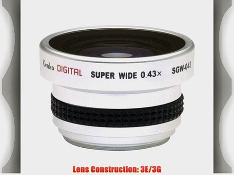 Kenko 0.43X Fisheye Super Wide Angle lens for 37mm Camcorders #SGW-043