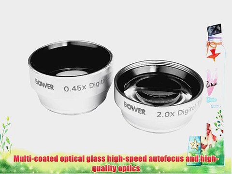Bower Digital Telephoto (2x) and Wide-Angle (0.45x) 27mm Camera and Camcorder Conversion Lens