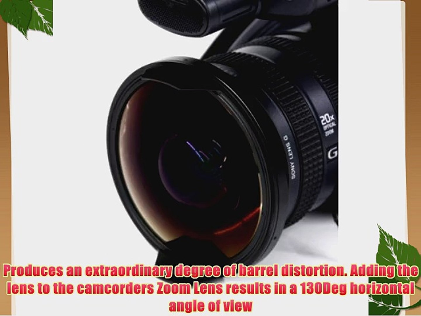 Opteka Titanium Series 72mm 0.3X HD Ultra Fisheye Lens for Panasonic  AG-DVD80 AG-DVX100/B AG-HMC150