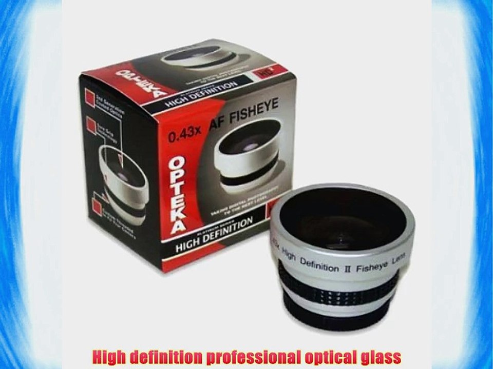 Opteka 0.43x HD2 Full Fisheye Lens for 37mm Digital Camcorder