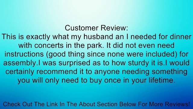 Two Person Lightweight Aluminum Folding Roll Up Camping Table! Review