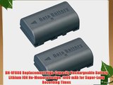 2-Pack BN-VF808 High-Capacity Replacement Batteries with Rapid Travel Charger for JVC GZ-MG175